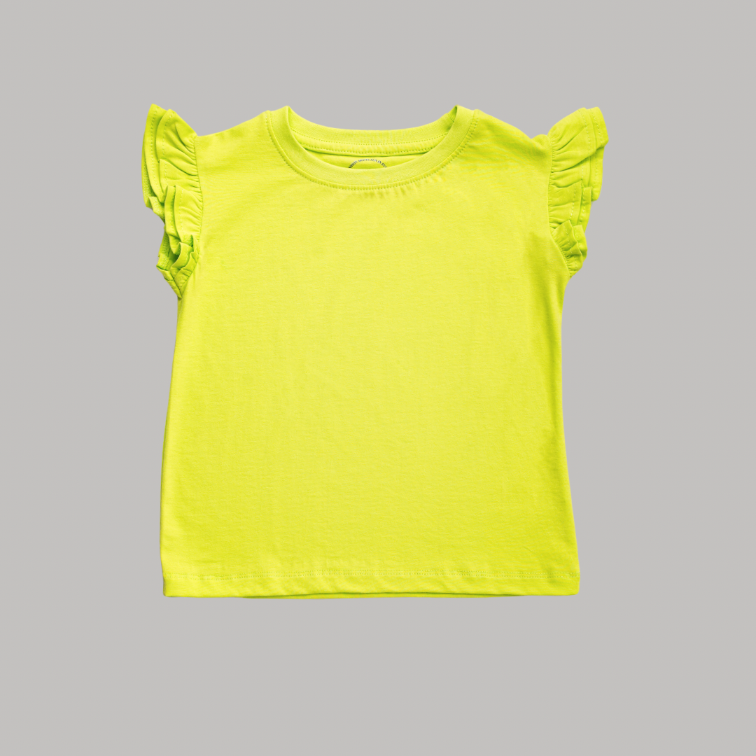 Ruffled Bliss Set (Lime Green X Off White)