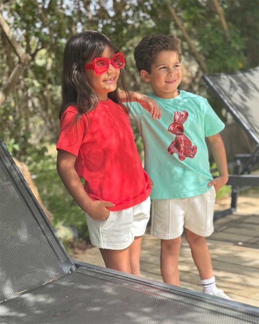 Easy Beezy "Bunny Balloon" T-Shirt Pack (Watermelon & Aqua)