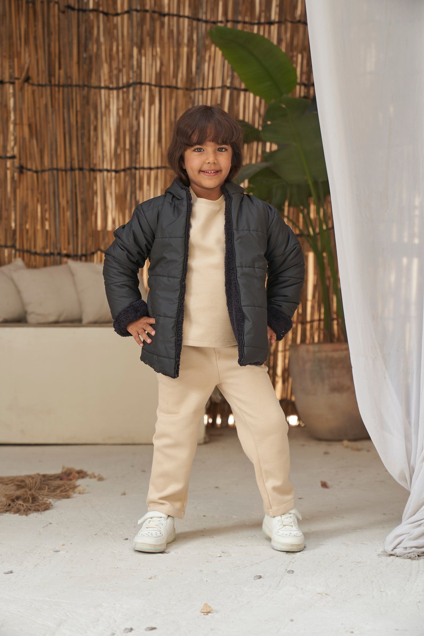 Dual Warm Reversible Jacket- Black (unisex)