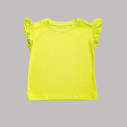 Ruffled Bliss Set (Lime Green X Off White)